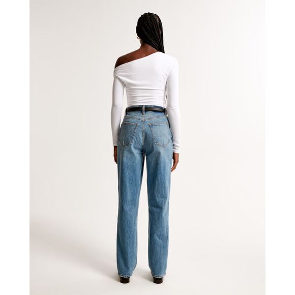 Abercrombie & Fitch The 90's Straight Ultra High Rise Jean, Medium, Size 27/4R - Picture 3 of 12